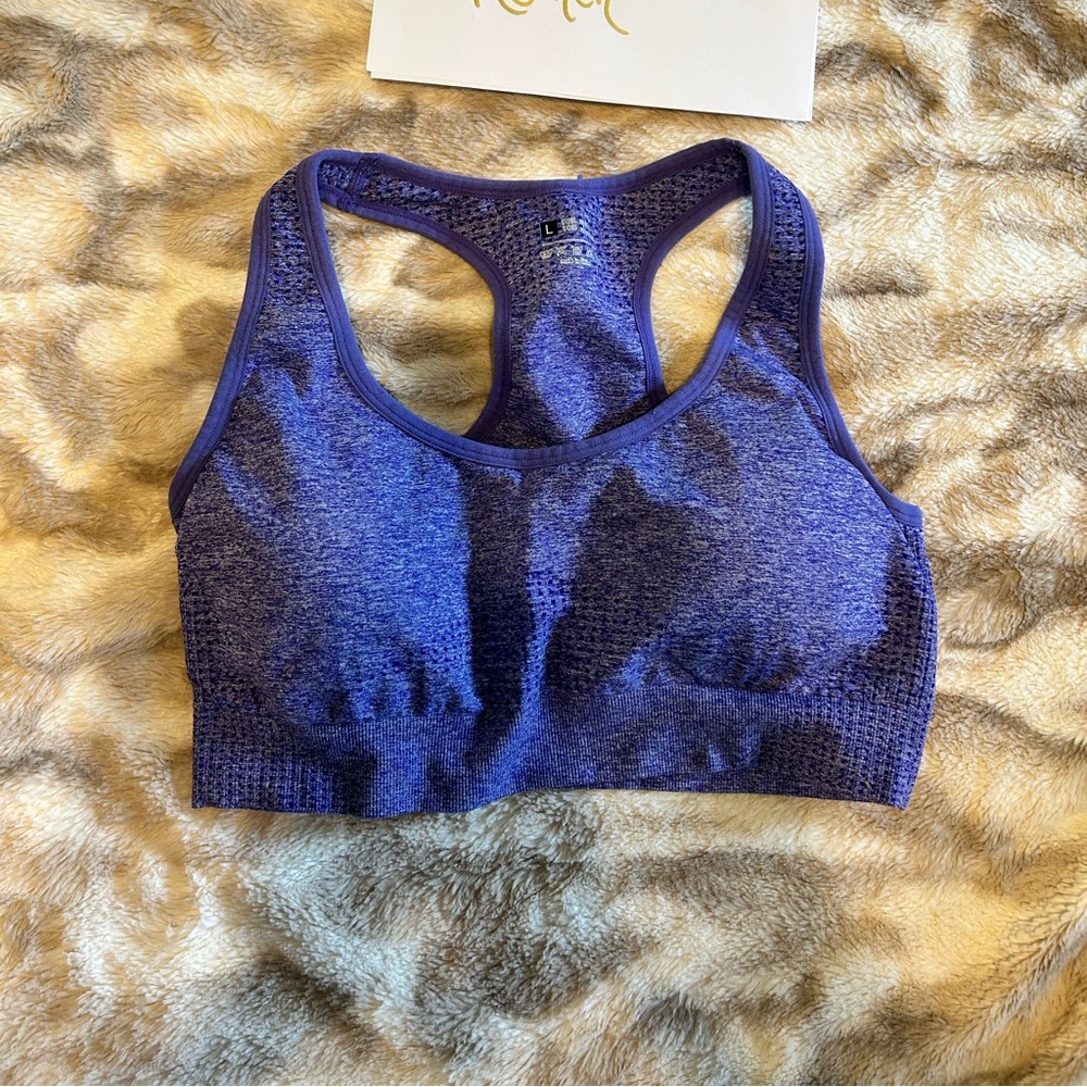 Purple large sport bra